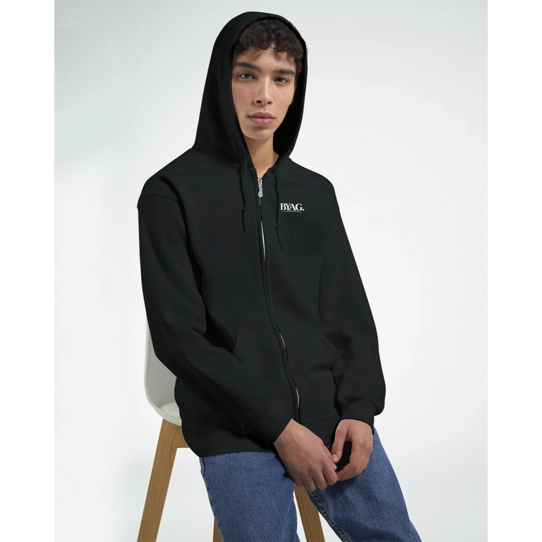 BYAG. Organic Zip Hoodie – Black
