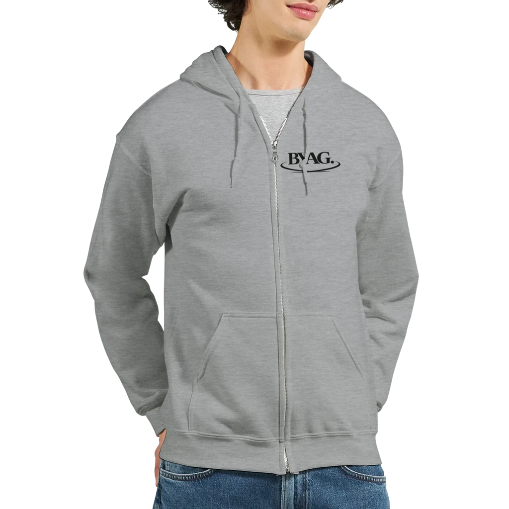 BYAG. Organic Zip Hoodie – Grey - BYAG.DEPrint MaterialBYAG.DEBYAG.DE#original_value#S