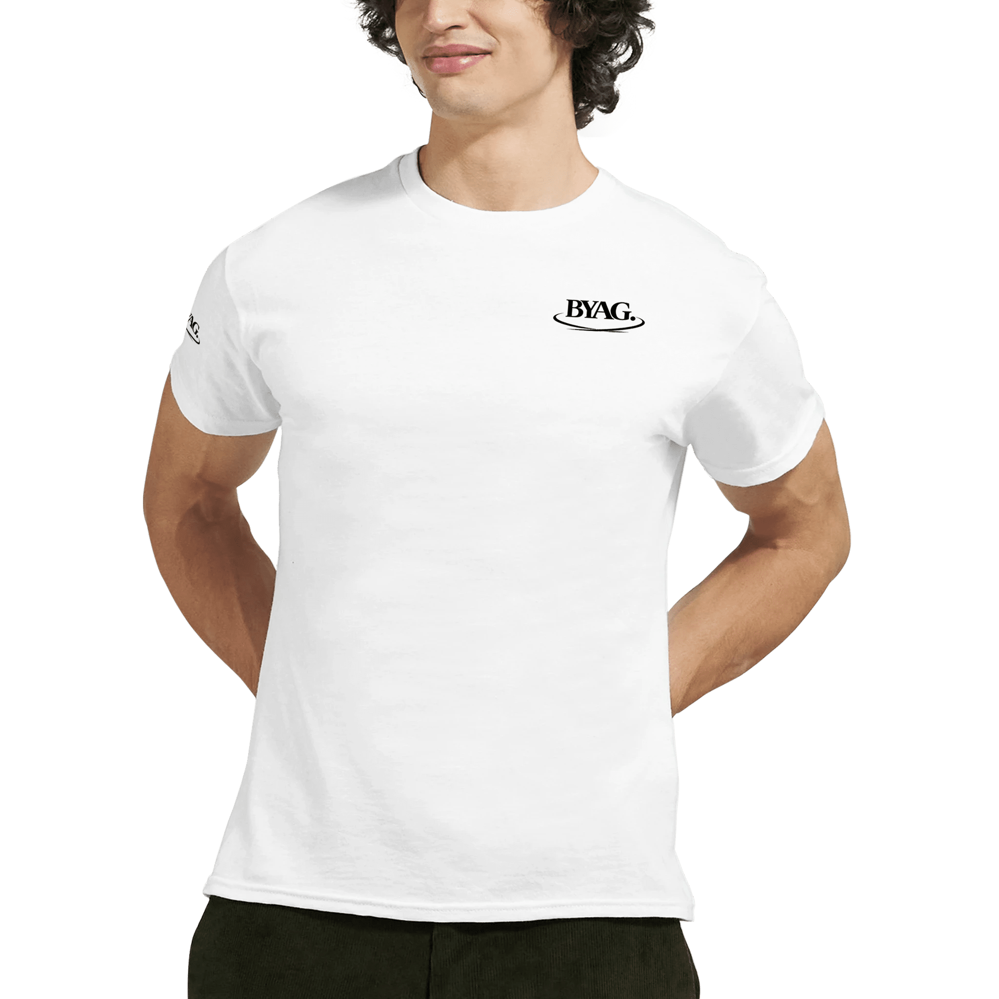 BYAG. Signature T-Shirt – White - BYAG.DEPrint MaterialBYAG.DEBYAG.DE#original_value#SWhite