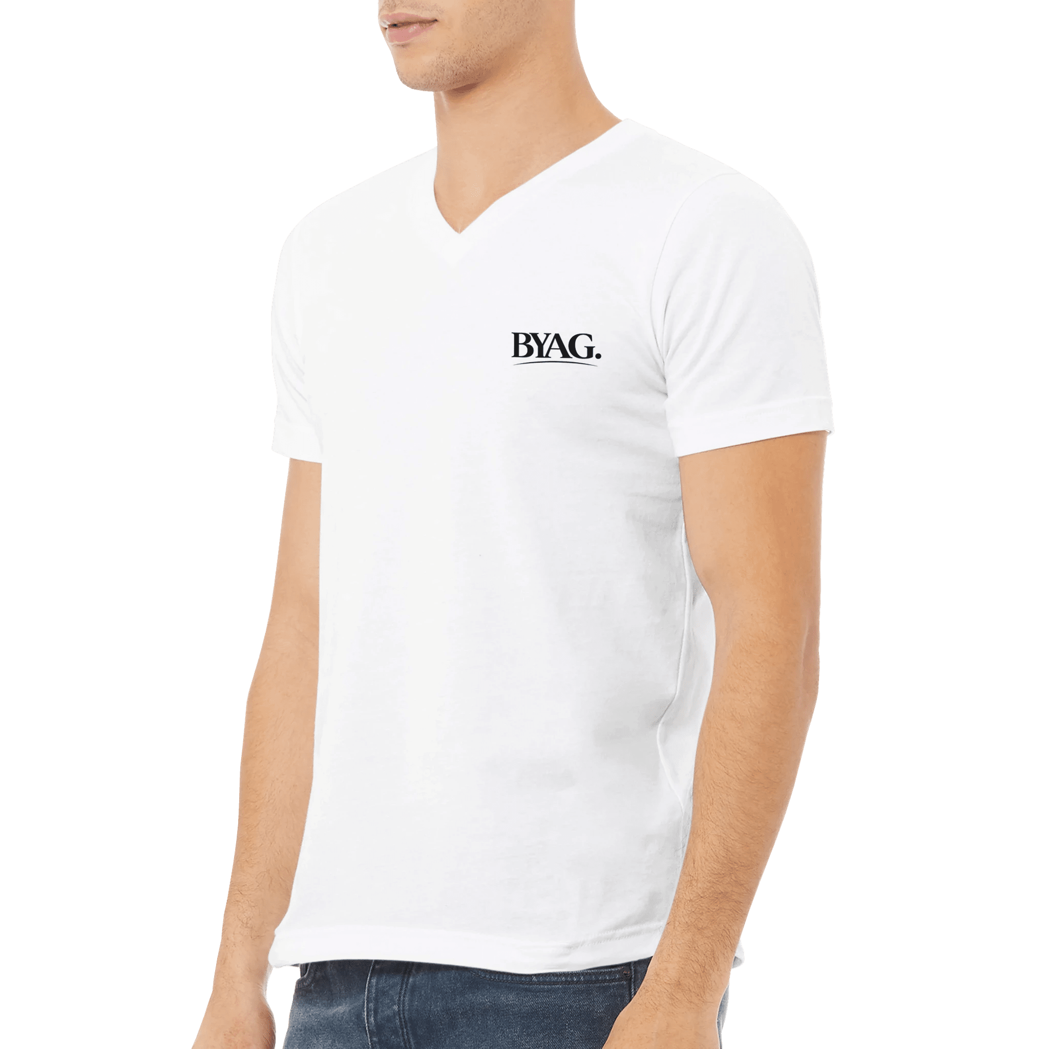 BYAG. Everyday V-Neck T-shirt – White - BYAG.DEPrint MaterialBYAG.DEBYAG.DE#original_value#Default Title