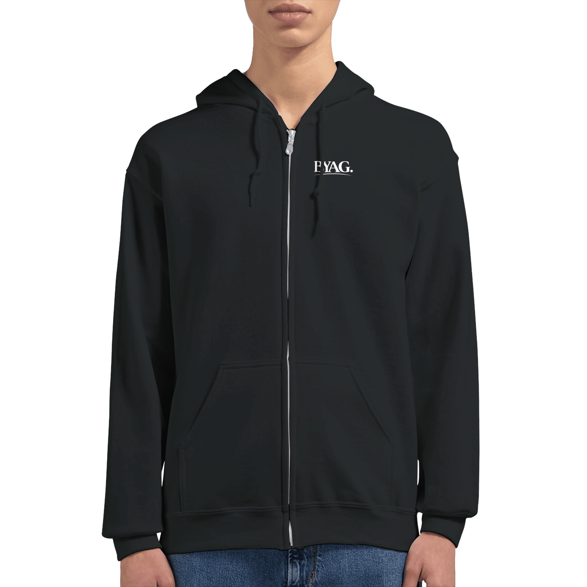 BYAG. Organic Zip Hoodie – Black - BYAG.DEPrint MaterialBYAG.DEBYAG.DE#original_value#S