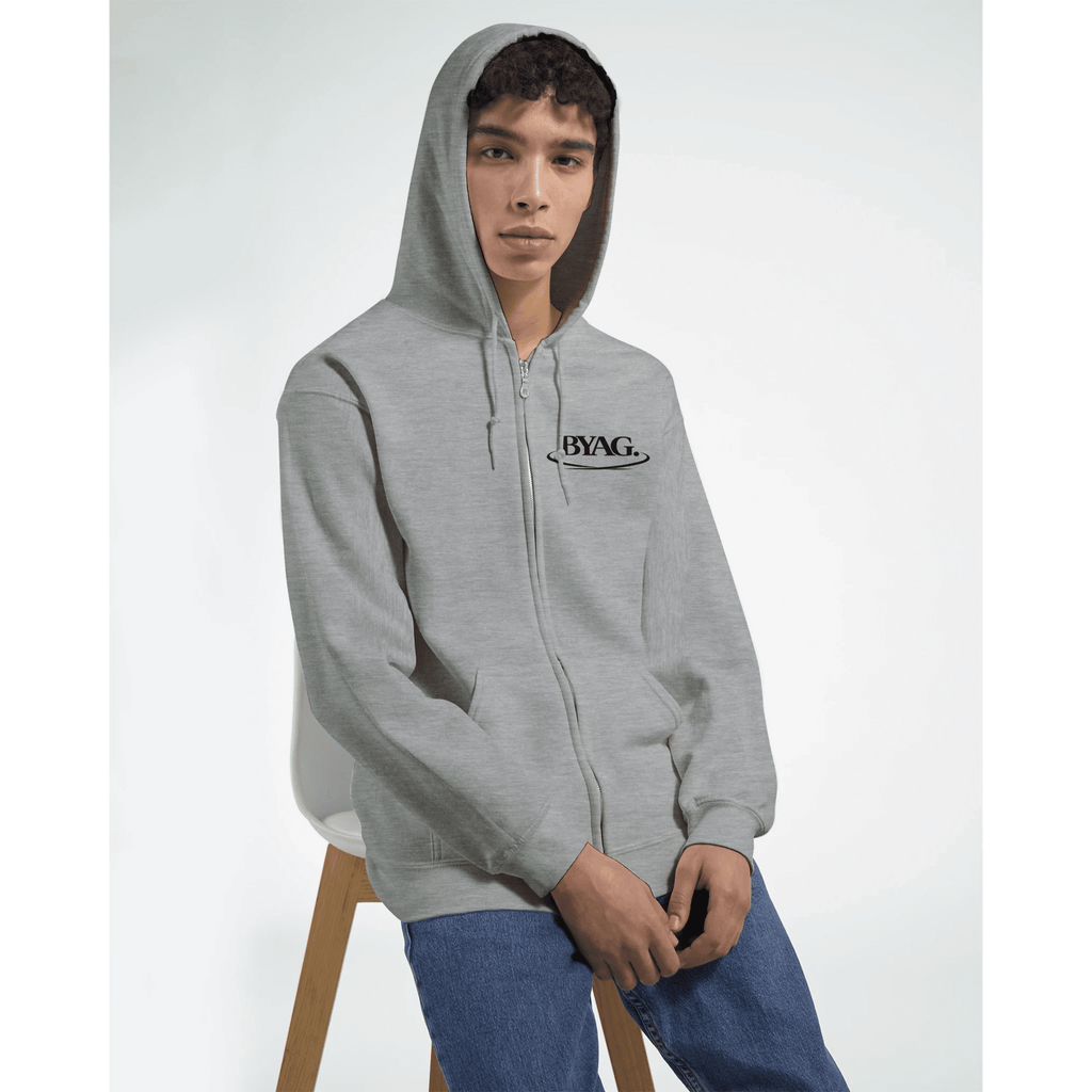 BYAG. Organic Zip Hoodie – Grey - BYAG.DEPrint MaterialBYAG.DEBYAG.DE#original_value#S