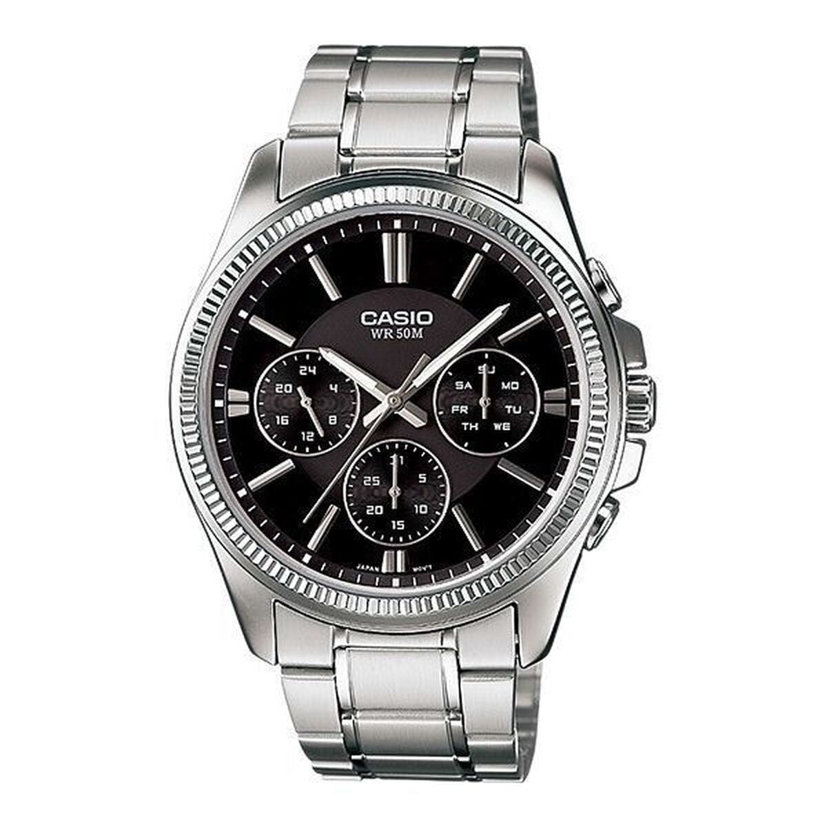 Casio Herrenuhr ENTICER GENT Schwarz Silber (Ø 35 mm) - BYAG.ArmbanduhrCasioBYAG.S7232319Casio Herrenuhr ENTICER GENT Schwarz Silber (Ø 35 mm)