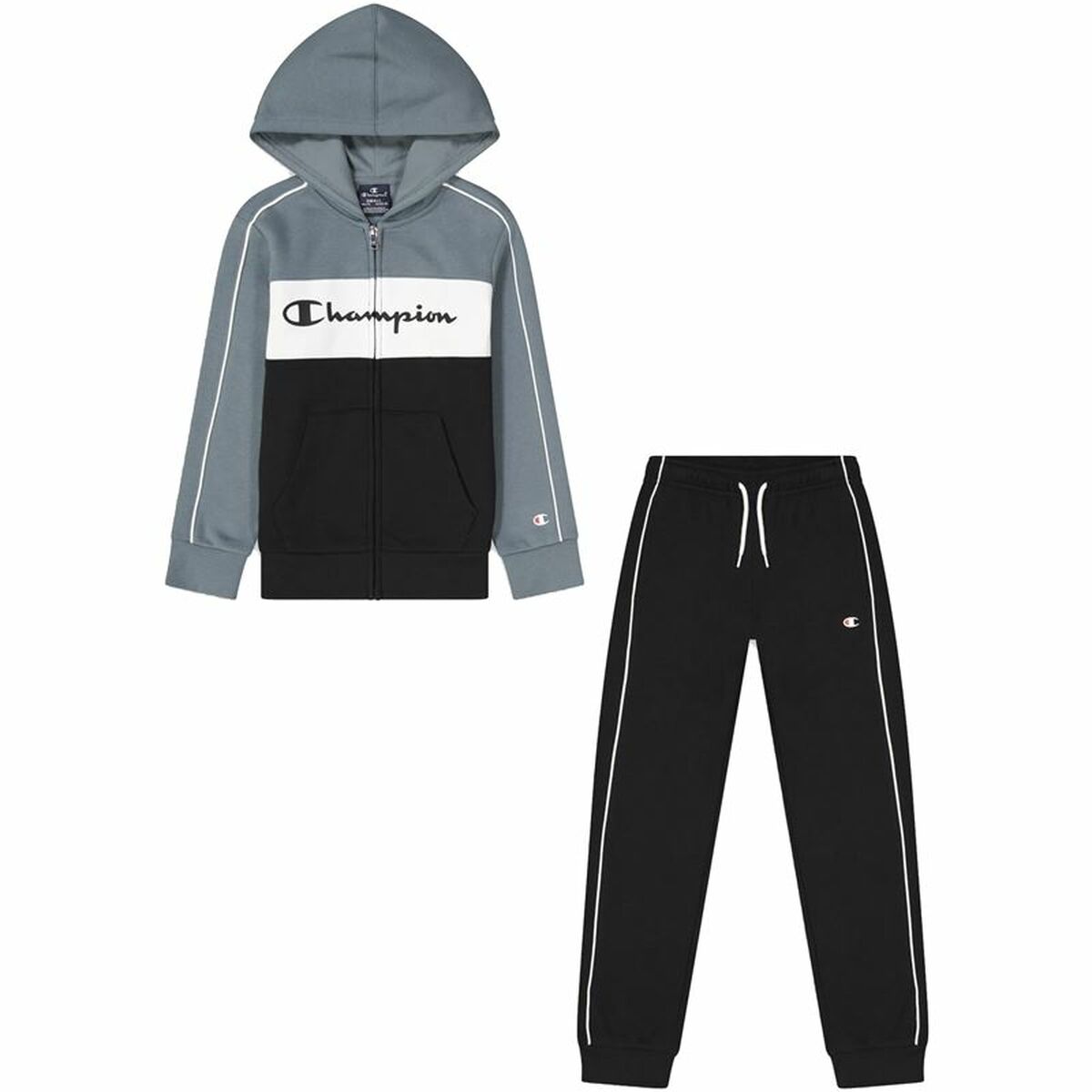 Champion Kinder Tracksuit Schwarz/Grau - BYAG.BekleidungssetChampionBYAG.S6457607Champion Kinder Tracksuit Schwarz/Grau – 2XL2XL