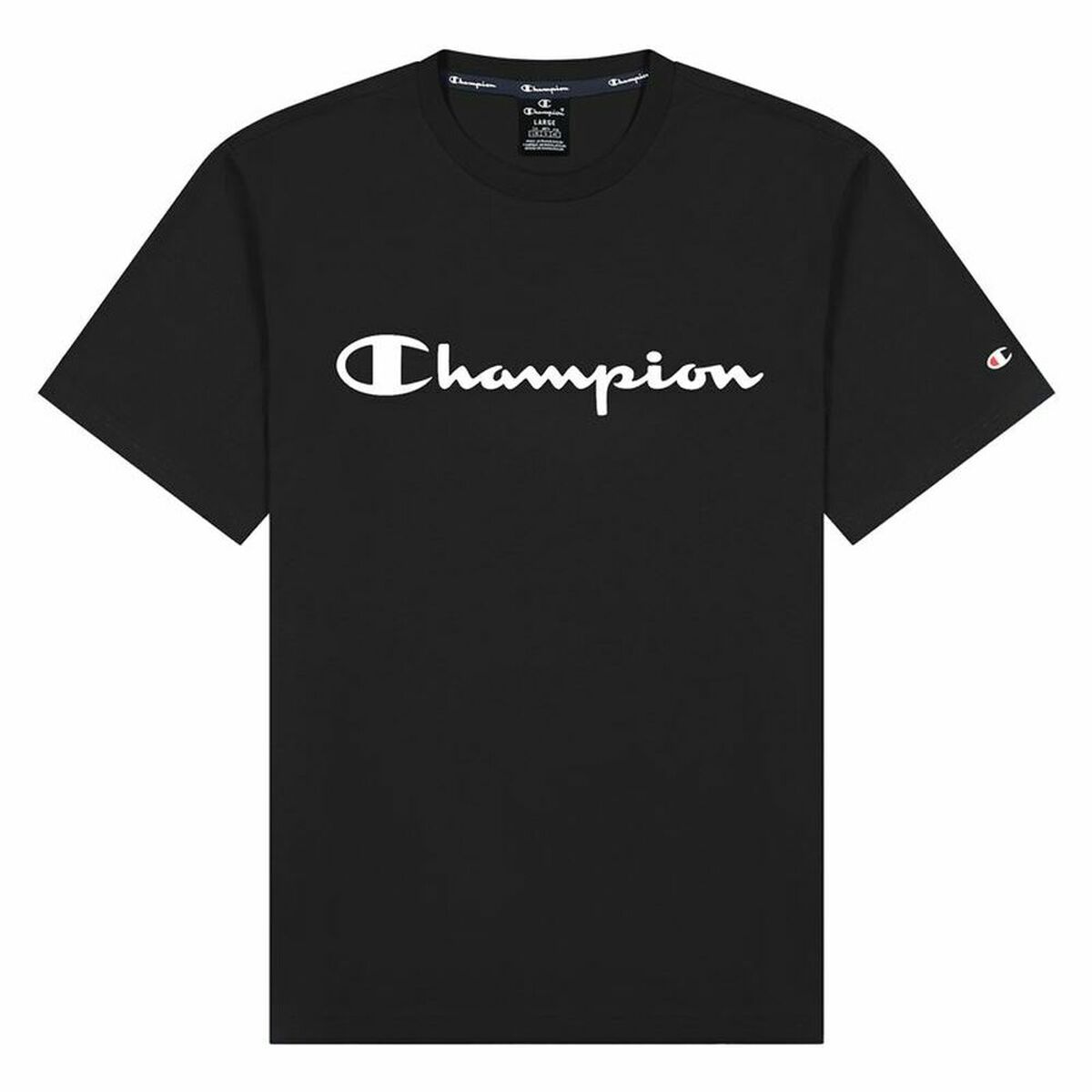 Champion Kurzarm T-Shirt Rundhals Script Logo M Schwarz - BYAG.T-ShirtChampionBYAG.S6440205Champion Kurzarm T-Shirt Rundhals Script Logo M Schwarz – XXLXXL