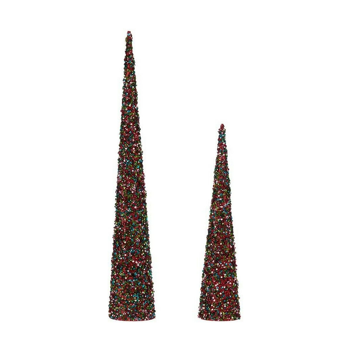 Krist+ Weihnachtskugel Blau Fuchsia Sequins Weihnachten Cones – Produktbild 1