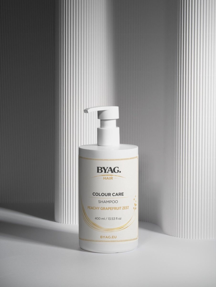 BYAG colour care shampoo peach grapefruit