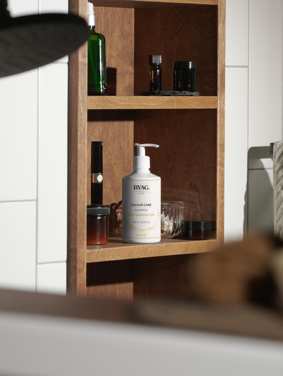 BYAG colour care shampoo peach grapefruit