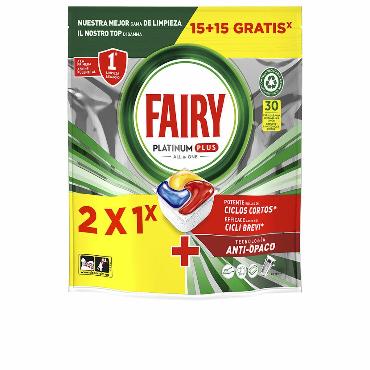 Fairy Spülmaschinen-Tabs PLATINUM – Produktbild 1