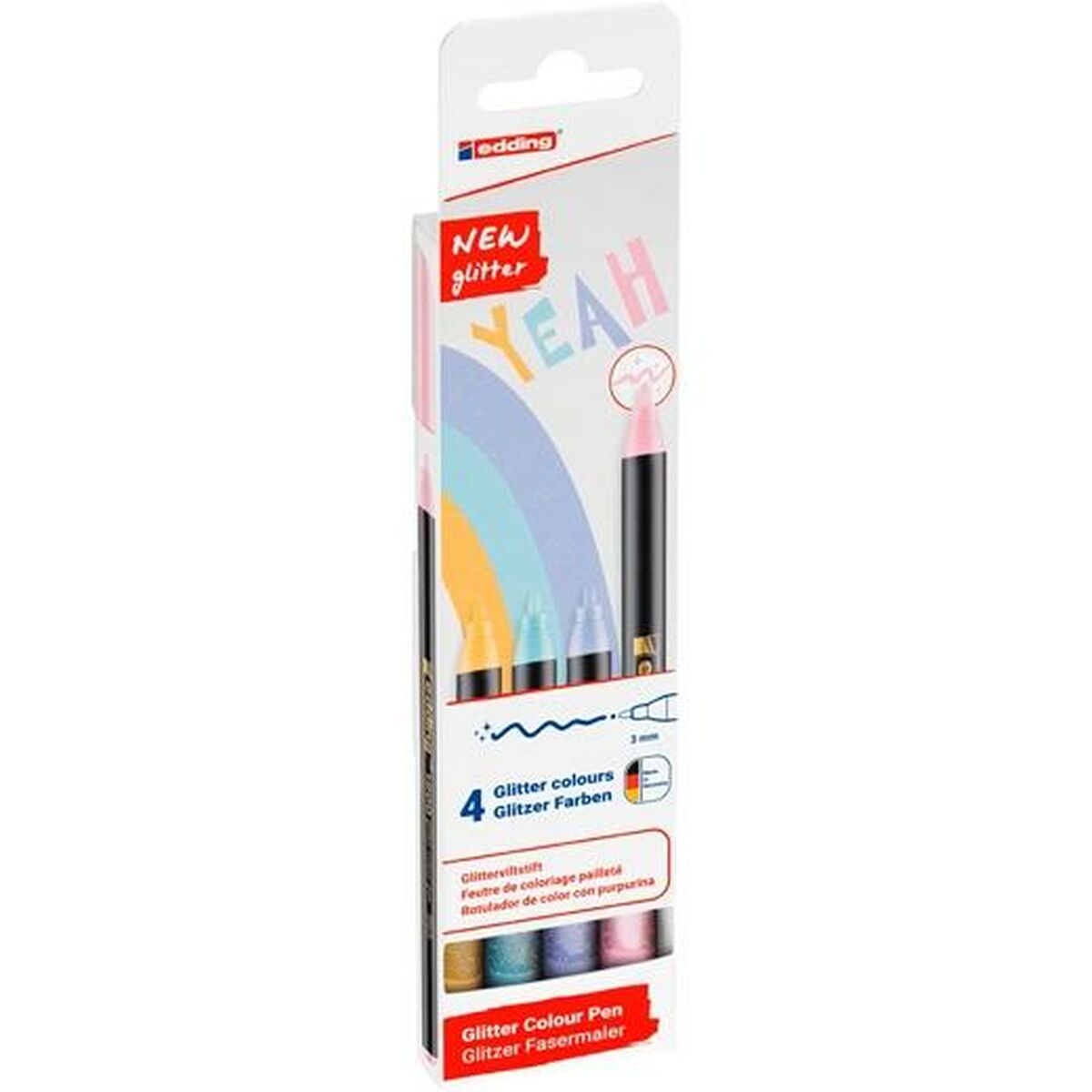 Edding Filzstift-Set 1200 Mehrfarbig Cake Glitter – Produktbild 1
