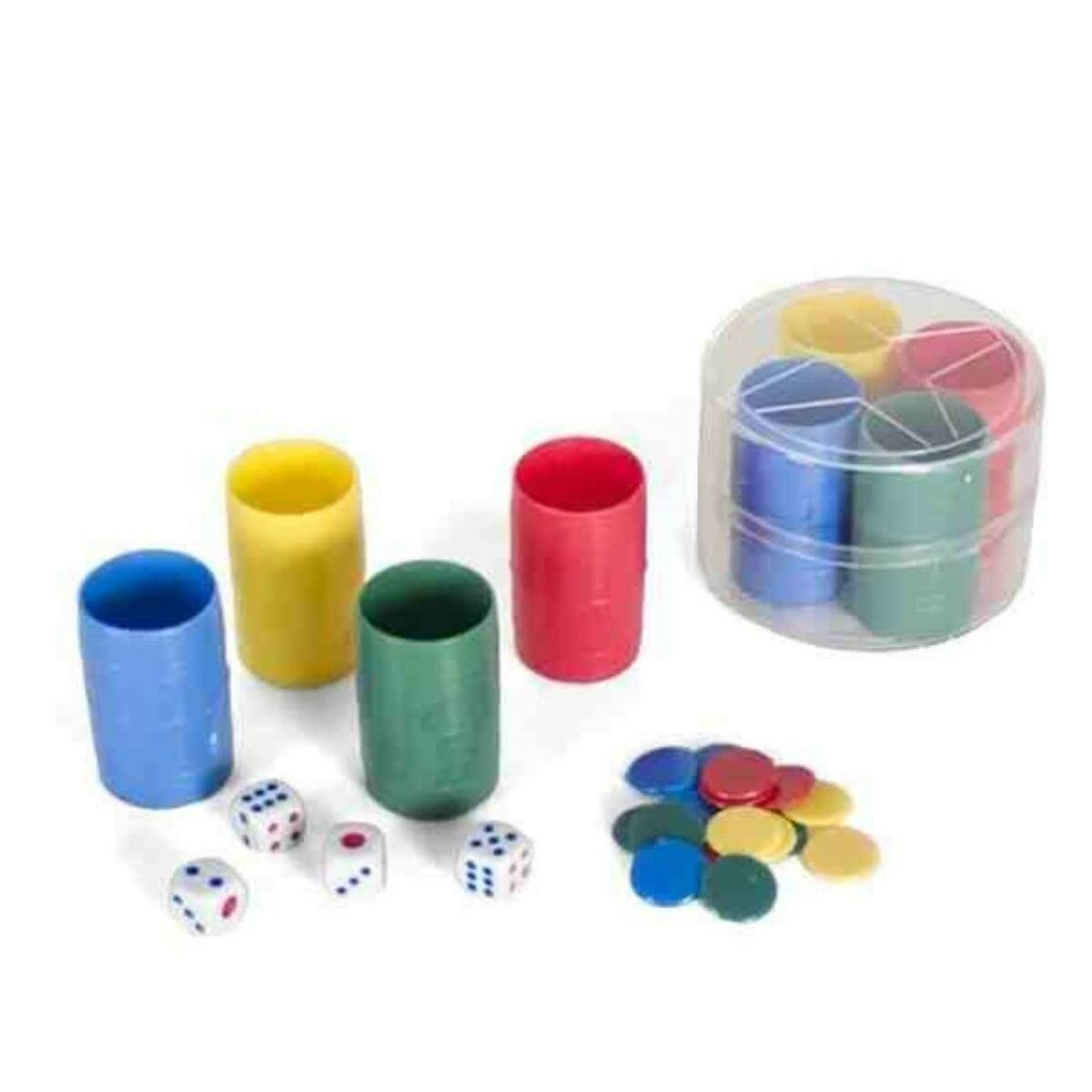 Gerimport Würfelbecher mit Parchís Spielsteine – Produktbild 1