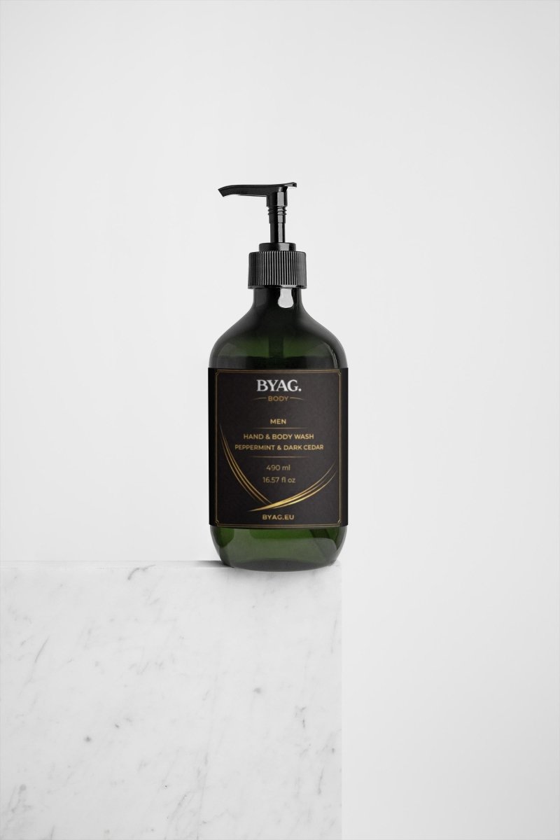 BYAG peppermint cedar body wash