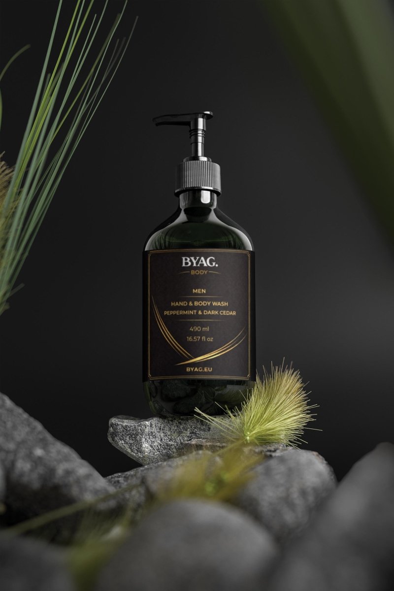 BYAG peppermint cedar body wash
