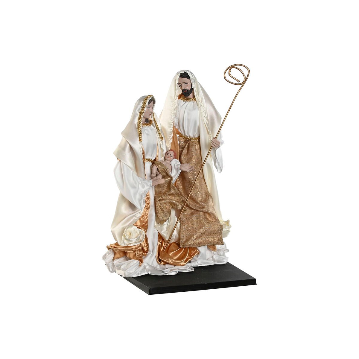 Home ESPRIT Weihnachtskrippen-Set Weiß Gold Aluminium – Produktbild 1