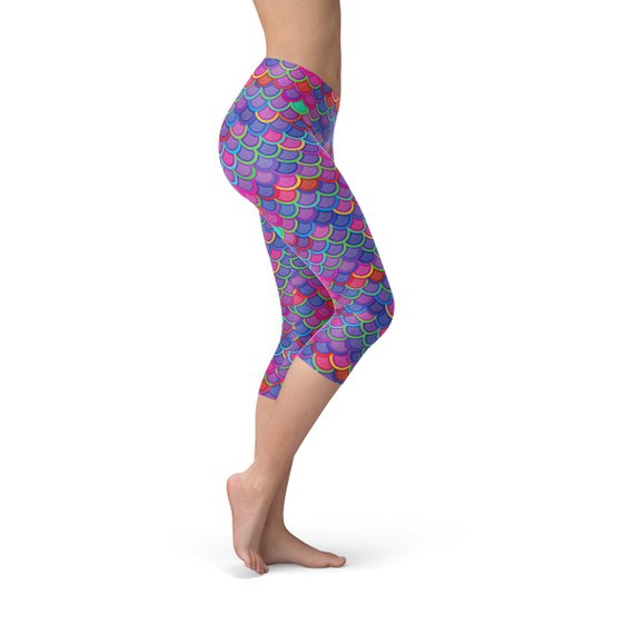 Mermaid Women's Capri Leggings - Purple