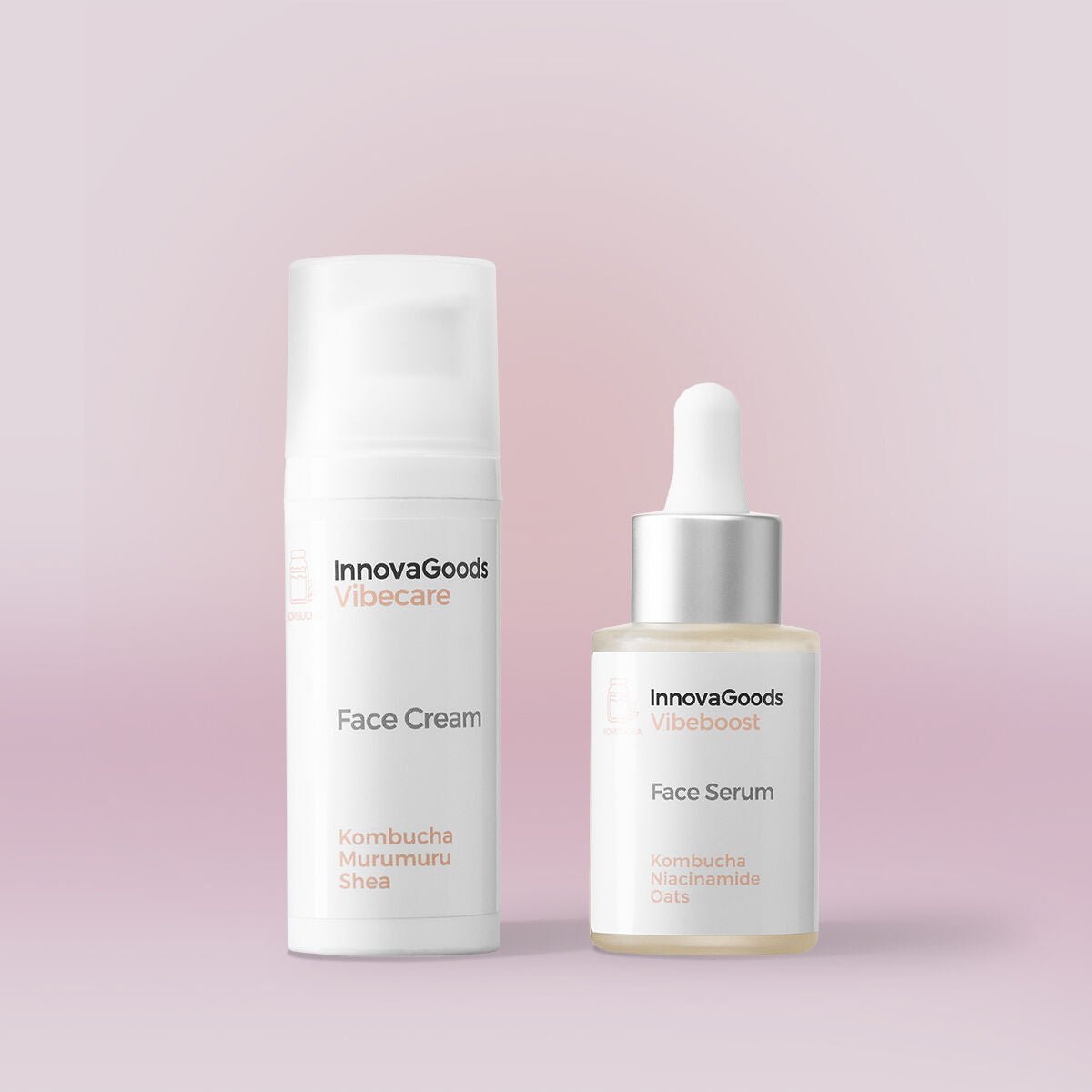 InnovaGoods Gesicht Moisturising Duo Packung Kombucha – Produktbild 1
