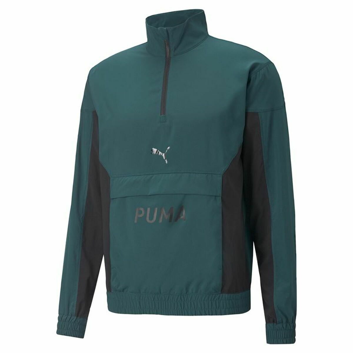 Puma Herren-Sweatshirt without Hood Fit Woven Training Grün – Produktbild 1
