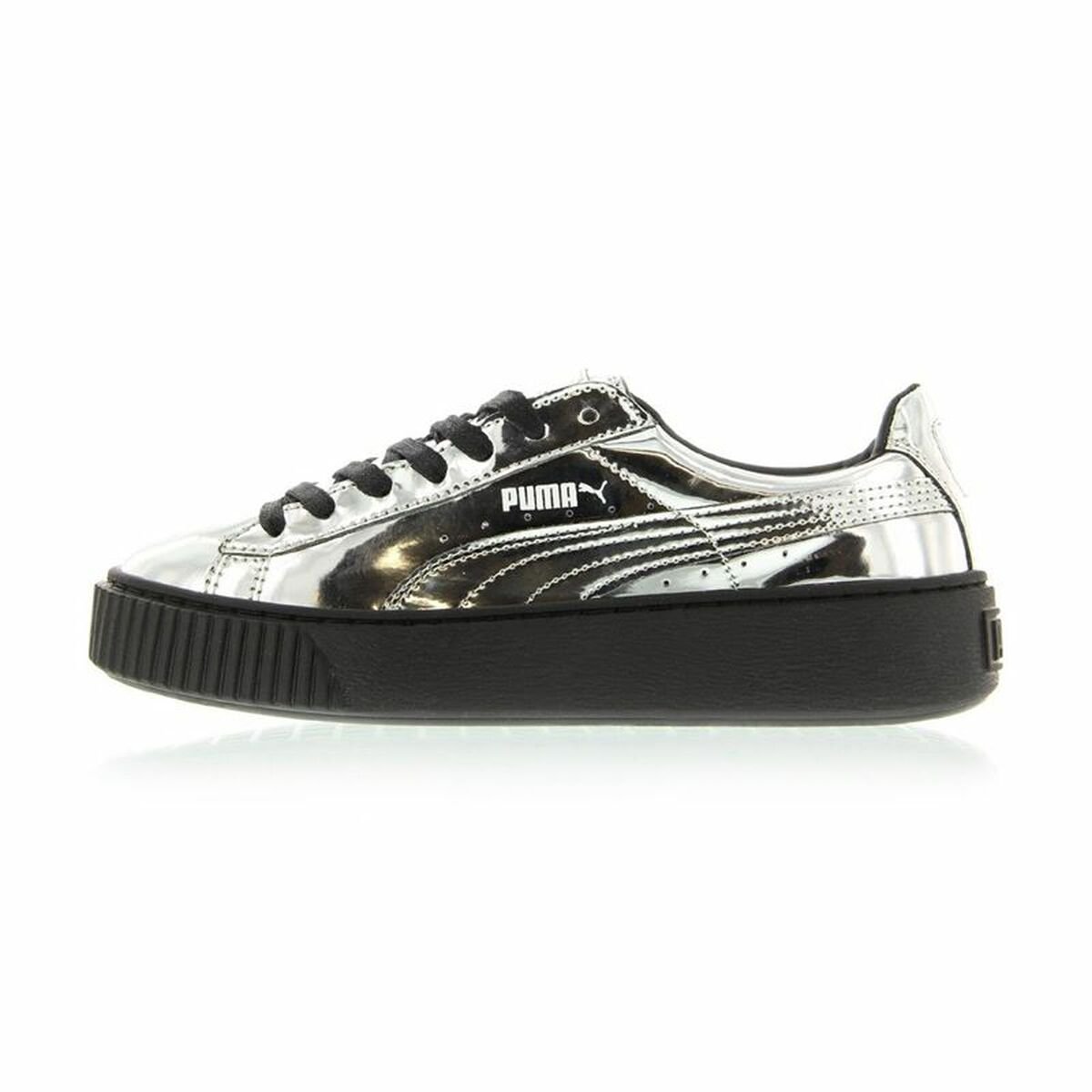 Puma Sportschuhe Damen Basket Platform Metallic Hellgrau - BYAG.SportschuhePumaBYAG.S6480107Puma Sportschuhe Damen Basket Platform Metallic Hellgrau – 3838
