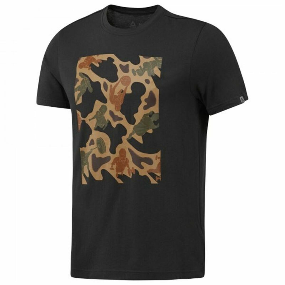 Reebok Herren Kurzarm T-Shirt Sportswear Training Camouflage Schwarz - BYAG.T-ShirtReebokBYAG.S6454166Reebok Herren Kurzarm T-Shirt Sportswear Training Camouflage Schwarz – XLXL