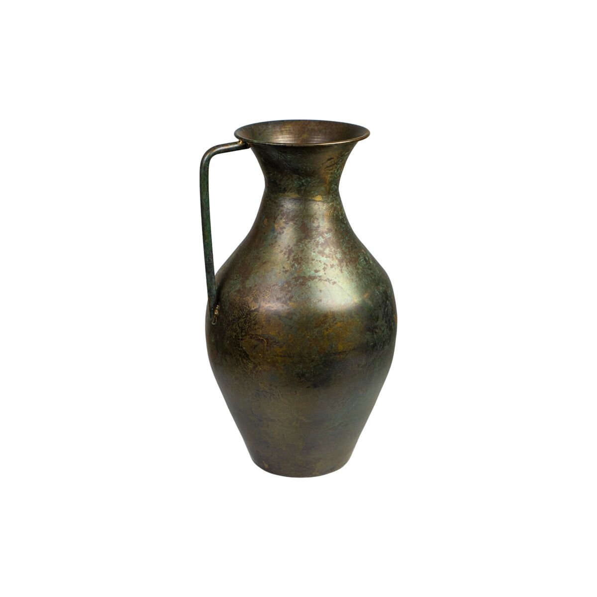 Romimex Vase Antique Braun Metall mit Griff – Produktbild 1