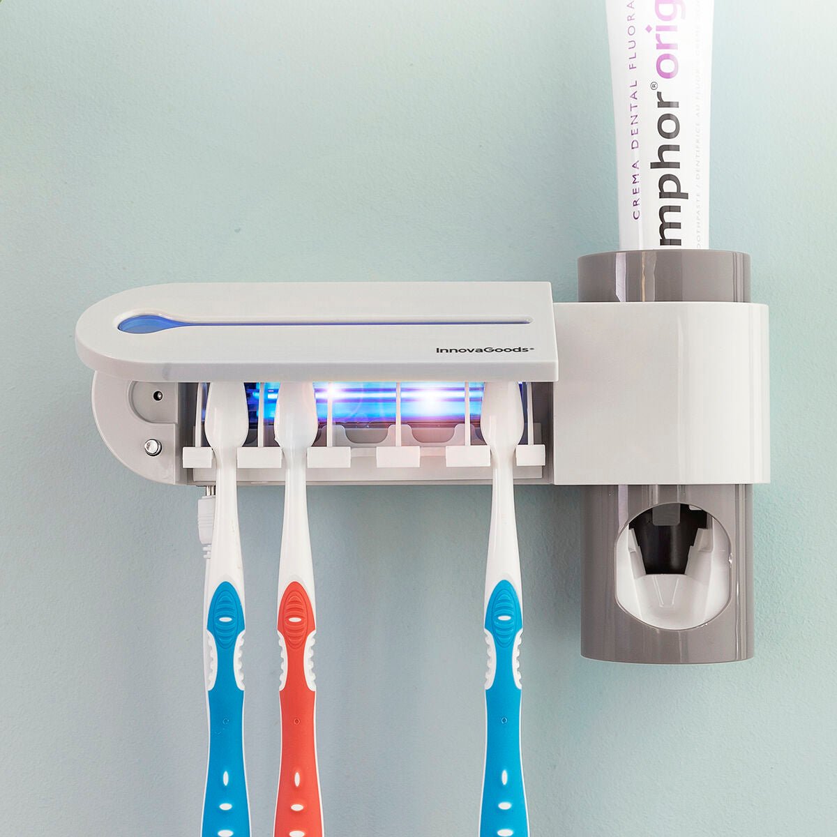 UV Toothbrush Steriliser with Stand and Toothpaste Dispenser Smiluv InnovaGoods - BYAG.Home and cooking, BathInnovaGoodsBYAG.V01031988435527817367V16H8BC5CC38FB62F4DE72503DA46B4F209FR5276089P2