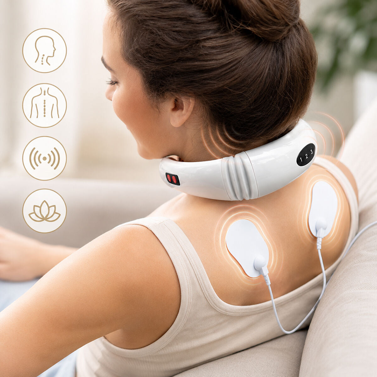 InnovaGoods Electromagnetic Neck & Back Massagegerät Calmagner – Produktansicht 1