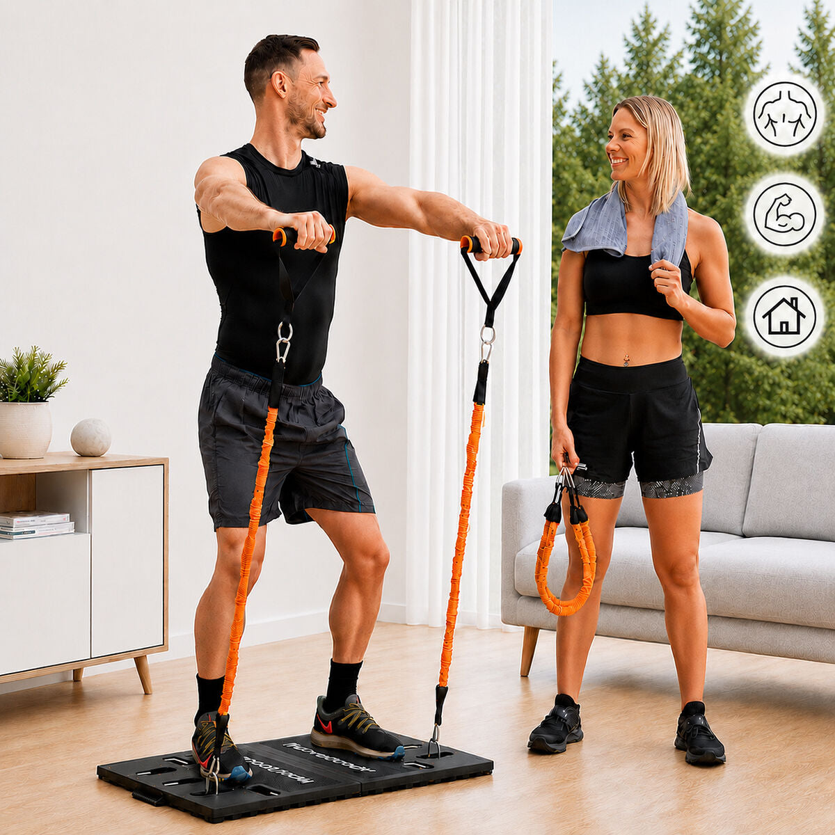 Integrated Tragbar Training System mit Trainingsanleitung Gympak Max InnovaGoods – Produktansicht 2