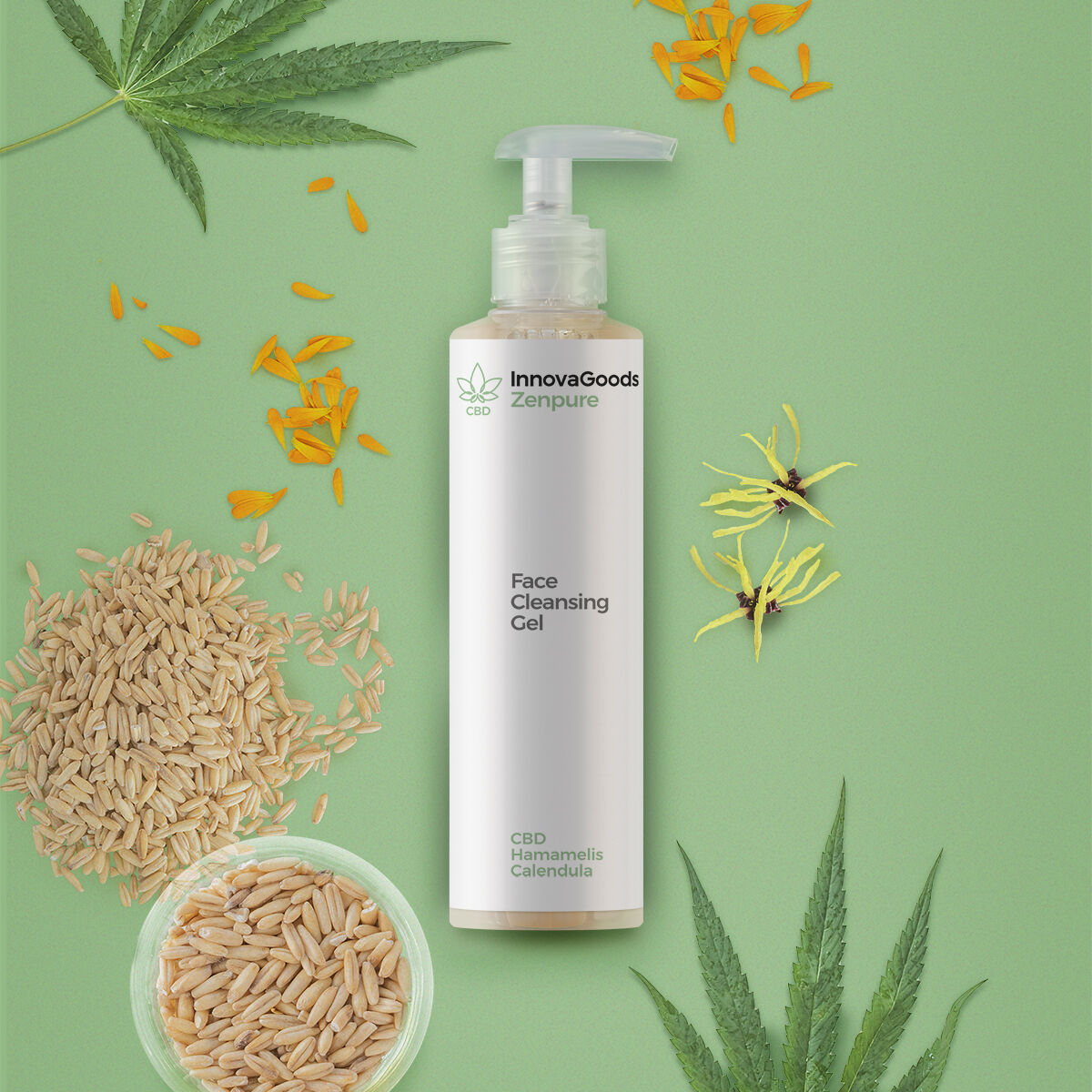 InnovaGoods Gesichtsreinigung Gel CBD Zenpure 200 ml – Produktansicht 5