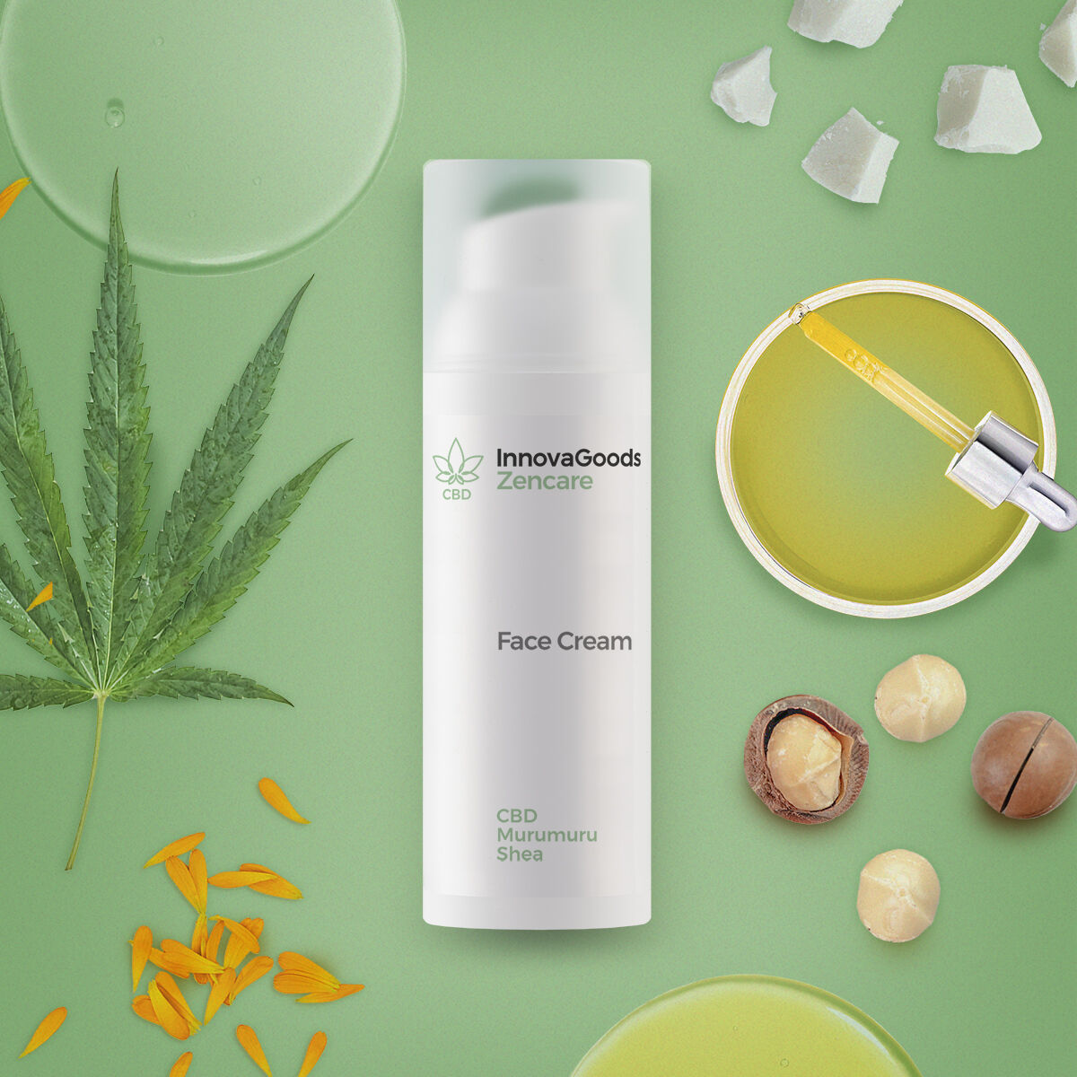 InnovaGoods Feuchtigkeitspflege fürs Gesicht CBD Zencare 50 ml – Produktansicht 6