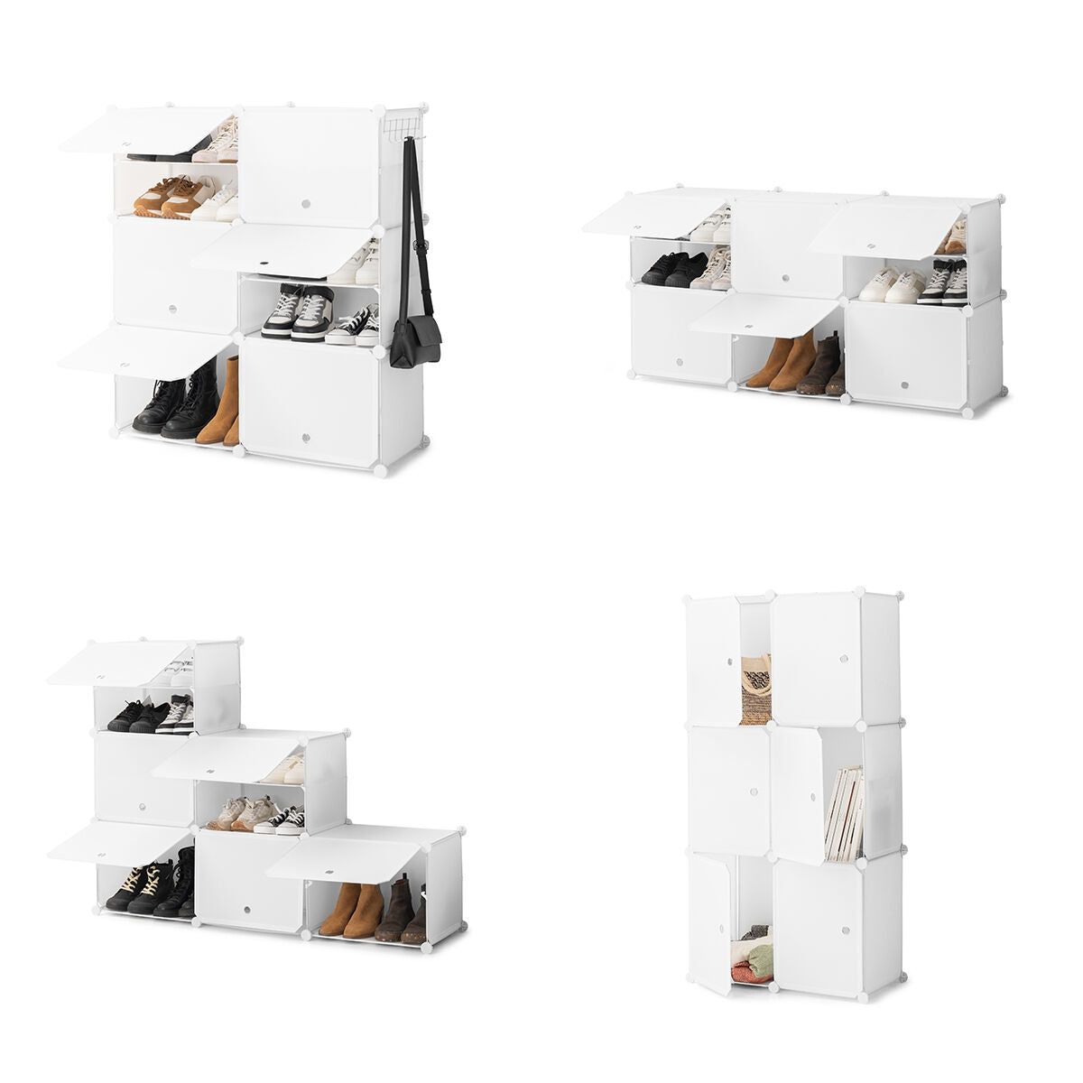 InnovaGoods Mobiler modularer Schuhschrank Weiß – Produktansicht 10