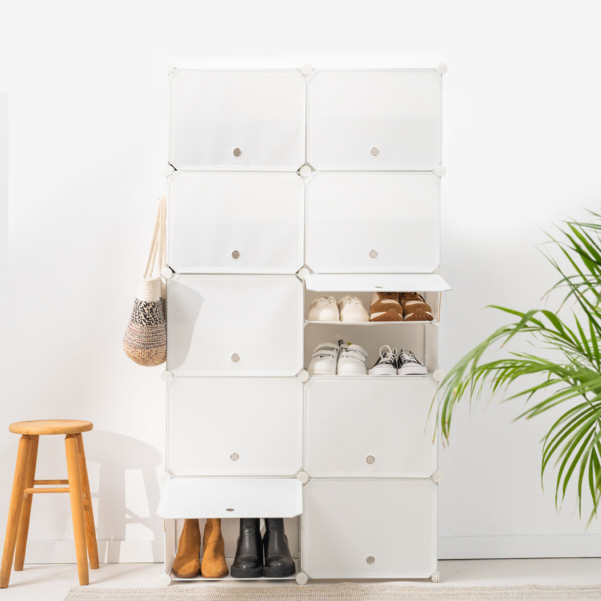 InnovaGoods Mobiler modularer Schuhschrank Weiß – Produktansicht 3