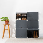 InnovaGoods Mobiler modularer Schuhschrank Grau – Produktansicht 1