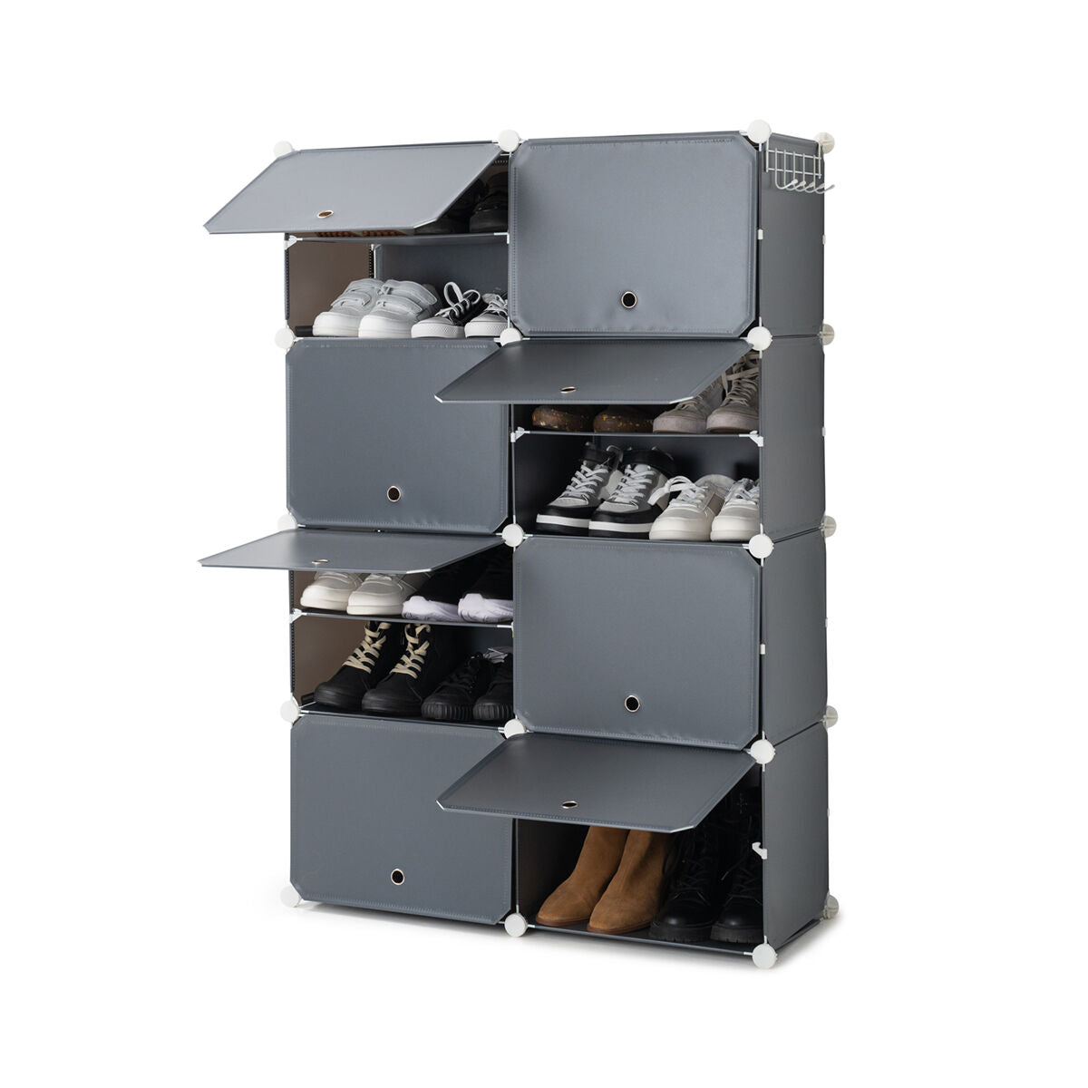 InnovaGoods Mobiler modularer Schuhschrank Grau – Produktansicht 9