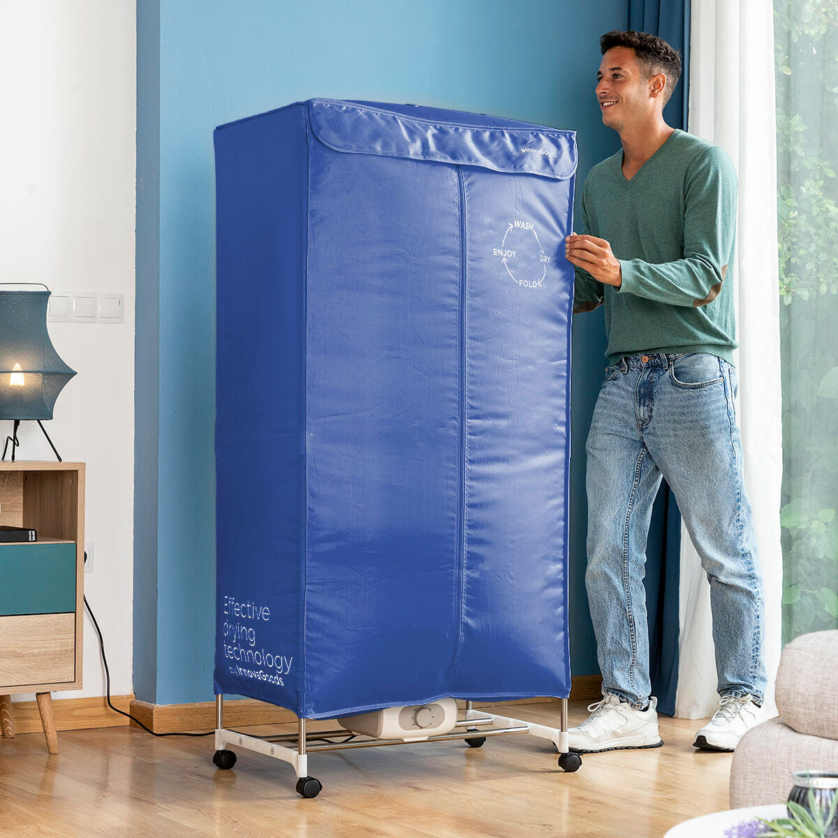 Tragbar Electric Trockner mit 2 Levels Dupledry Blau InnovaGoods 1200 W – Produktansicht 5