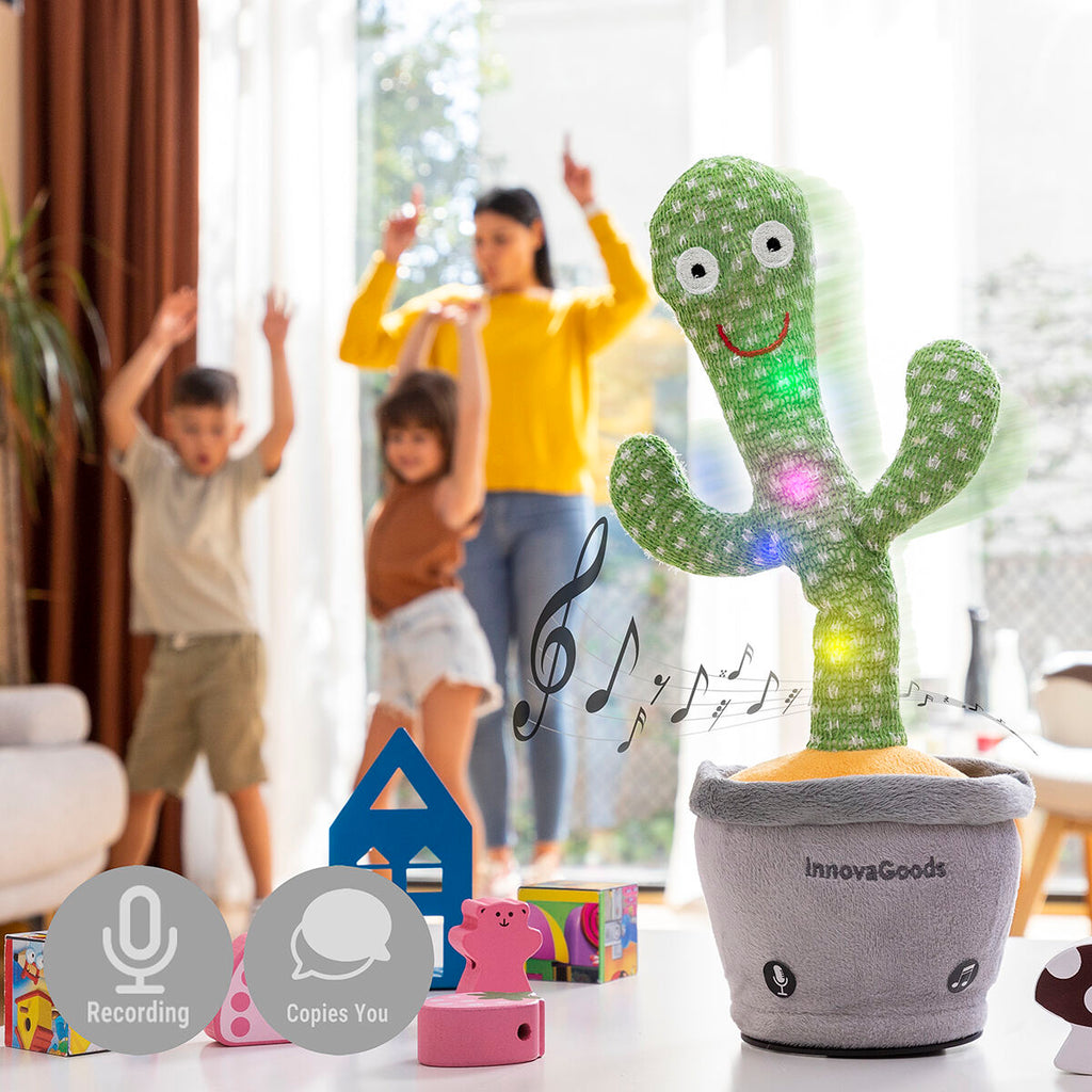 Wiederaufladbar Dancing and Talking Cactus with Music and Multicoloured LED Cacxi InnovaGoods – Produktbild 1
