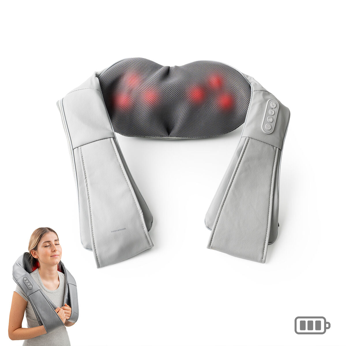 InnovaGoods Wiederaufladbar Shiatsu Massagegerät Pro Massatsu – Produktansicht 8