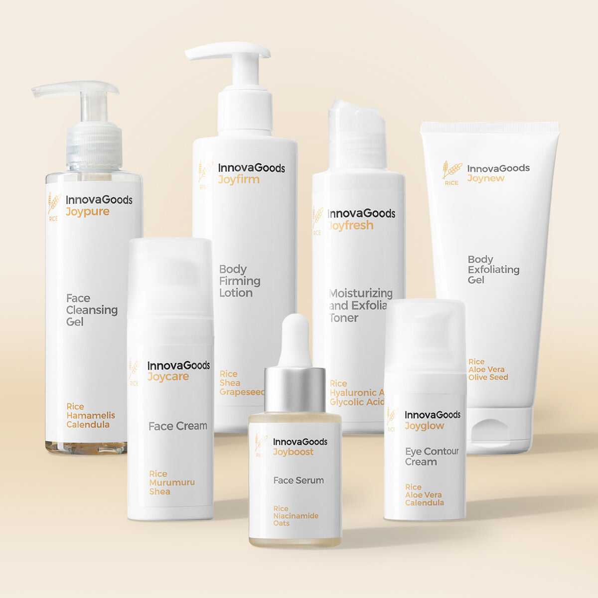 InnovaGoods Gesicht & Körper Routine Packung Reis – Produktansicht 1