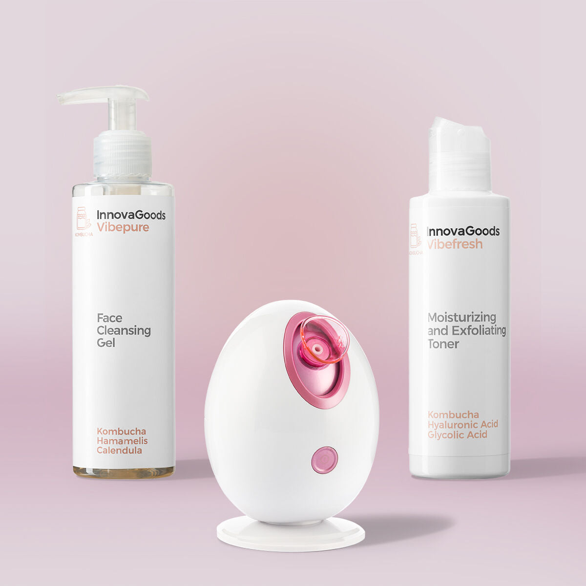 InnovaGoods Tiefenreinigungs-Gesichtspflege-Set Kombucha – Produktansicht 1