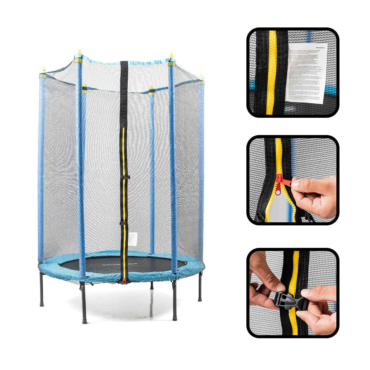 InnovaGoods Kinder Trampoline mit Safety Enclosure Zuply – Produktansicht 4