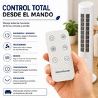 Tragbar Multifunction Tower Evaporative Cooler with Remote Control Hushly InnovaGoods – Produktbild 7