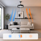 Deckenventilator mit LED-Licht, 4 Retractable Blades & Fern Steuerung InnovaGoods – Produktansicht 5