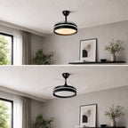 Deckenventilator mit LED-Licht, 4 Retractable Blades & Fern Steuerung InnovaGoods – Produktansicht 2