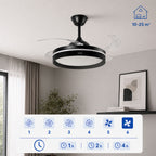Deckenventilator mit LED-Licht, 4 Retractable Blades & Fern Steuerung InnovaGoods – Produktansicht 3