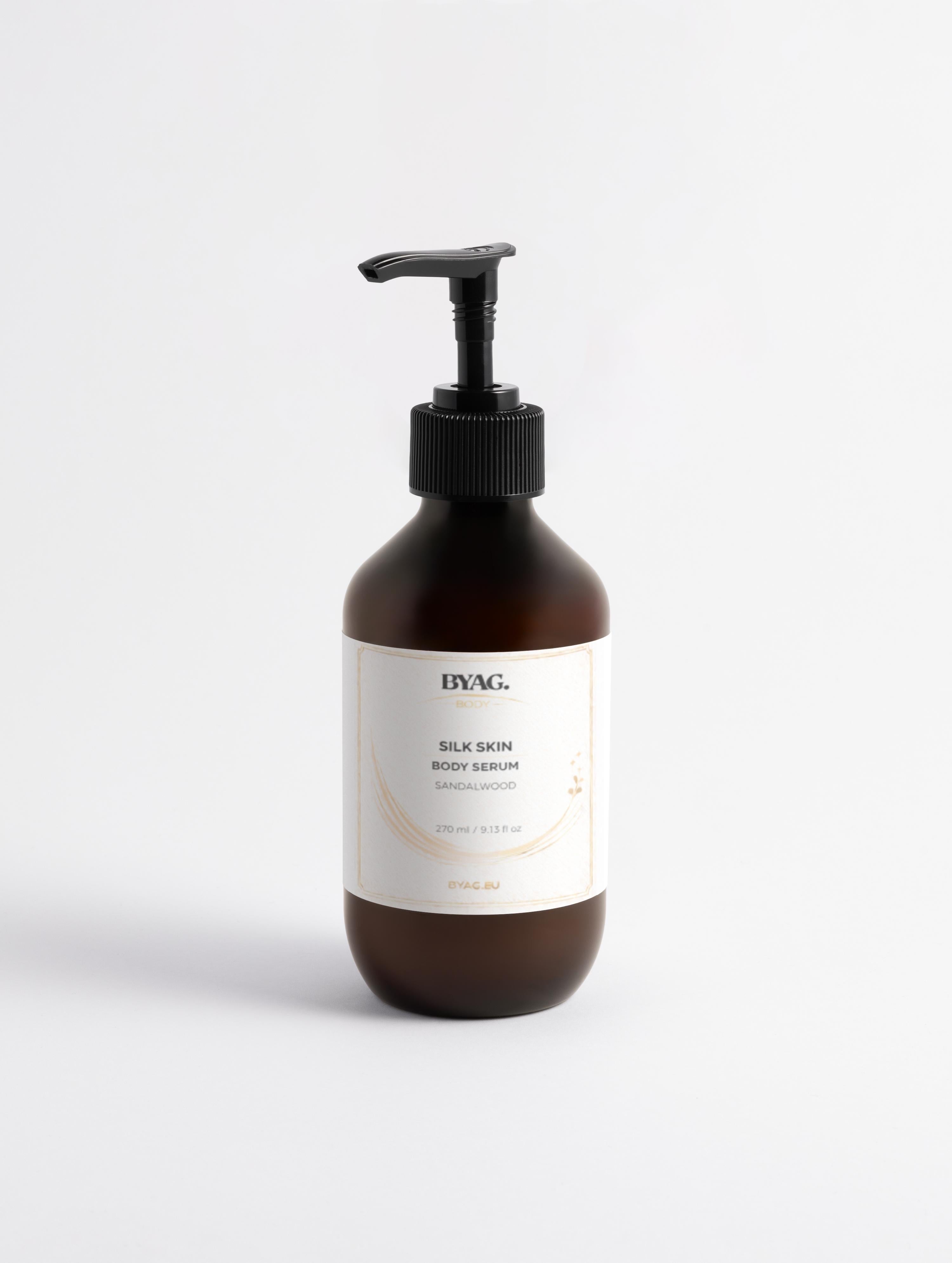 BYAG. Seidiges Körperserum – Spices & Sandalwood – Produktansicht 1